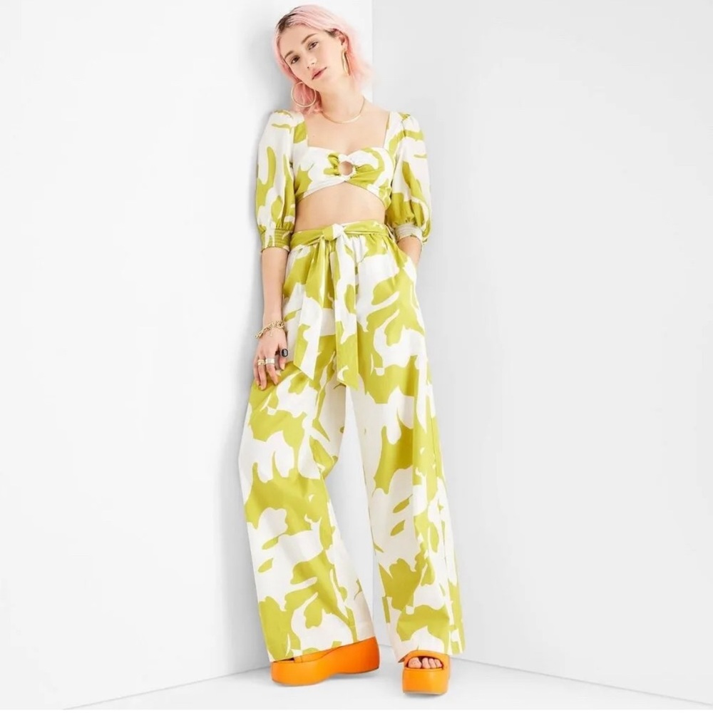 NWT: Future Collective Wide Leg Floral Print Pants